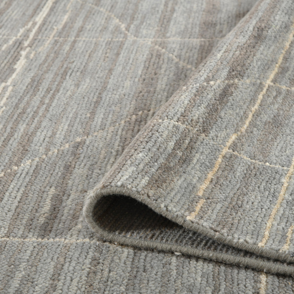 Anna Maneux Area Rug, Gray, 8' x 10', Geometric