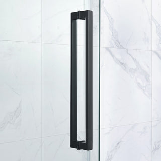 Bel Soft-Close Matte Black 60" Frameless Sliding Soft Close Shower Door
