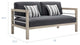Lounge Sectional Sofa Chair Set, Wood, Gray, Modern, Outdoor Patio Cafe