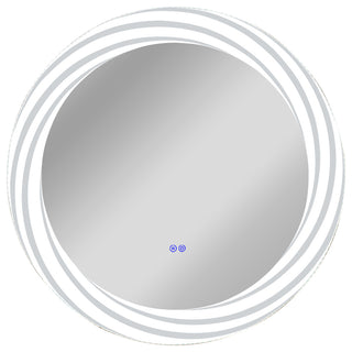 Luminosity Back Lit Round Touchscreen Led Mirror 30" Wide