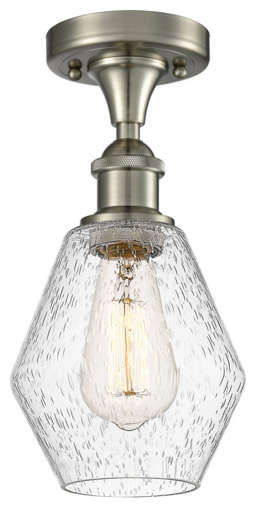 Innovations 516-1C-SN-G654-6-LED 1-Light Semi-Flush Mount, Brushed Satin Nickel