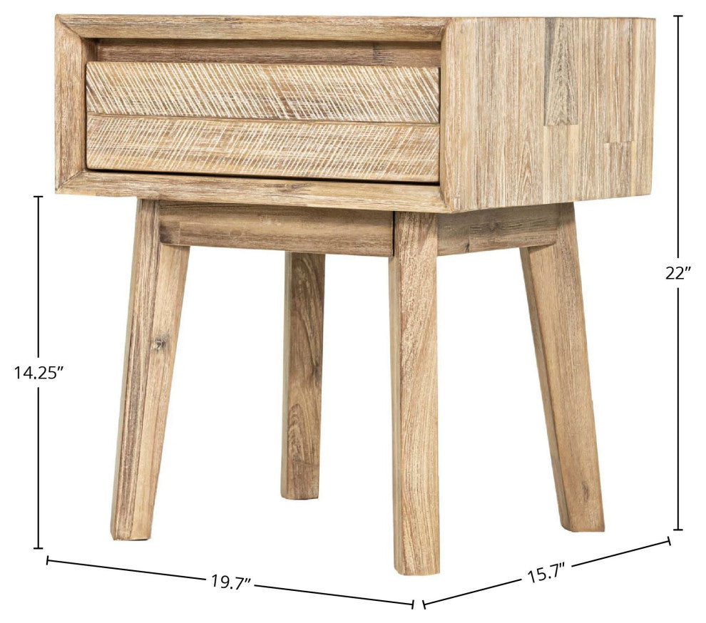 Gia 20" Wide 1-Drawer Nightstand