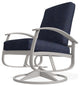 Belle Isle Cushion Outdoor Swivel Rocker, Indigo/Warm Gray