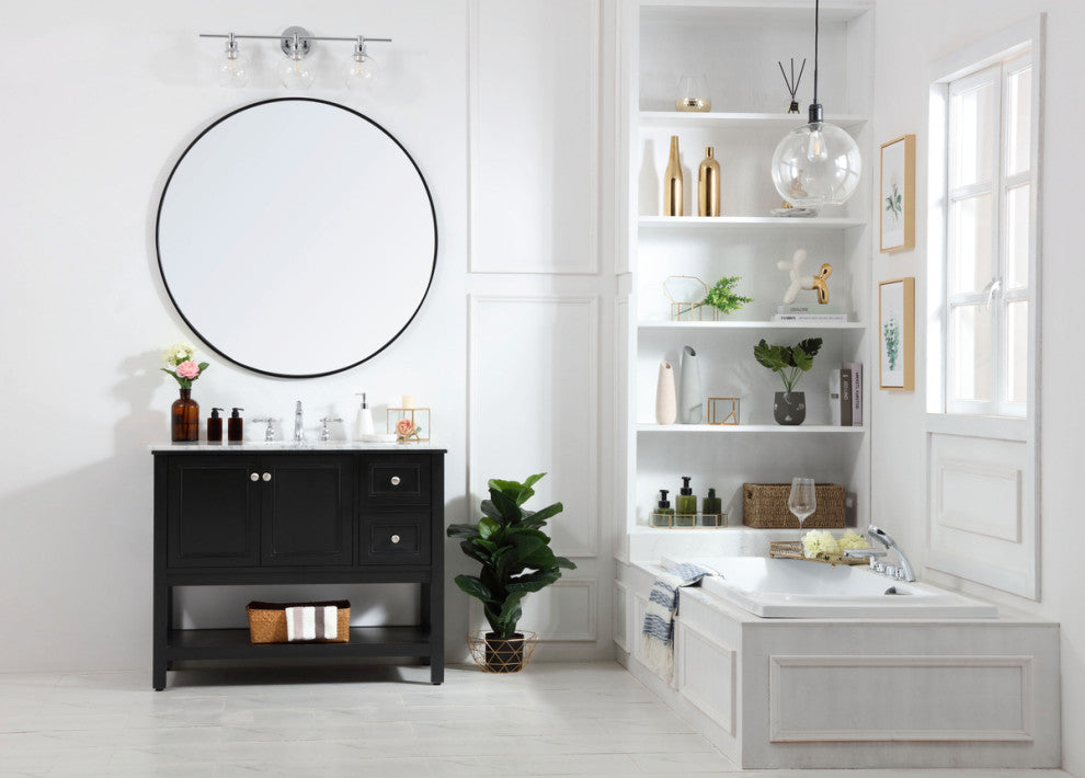 Matilda 42" Single Bathroom Vanity Set, Black