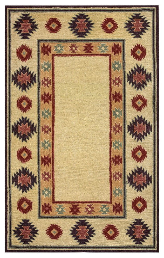 Rizzy Home Southwest SU2015 Tan Southwest/Tribal Area Rug, Rectangular 3'x5'