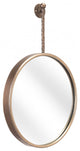 Gold Round Mirror With Hanging Hook