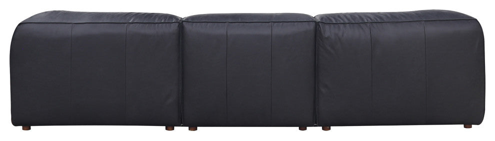 Form Classic L Modular Sectional Vantage Black Leather, Black