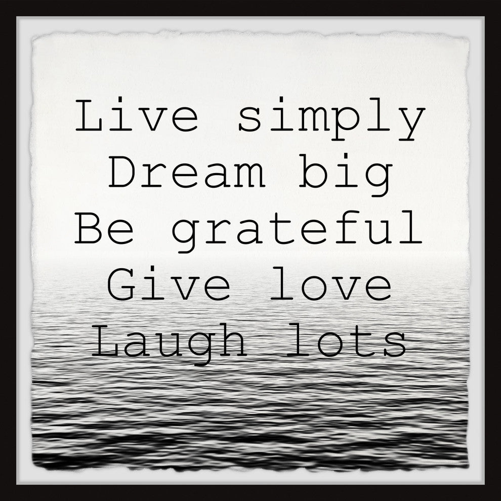 "Dream Big and Be Grateful" Framed Painting Print, 32x32