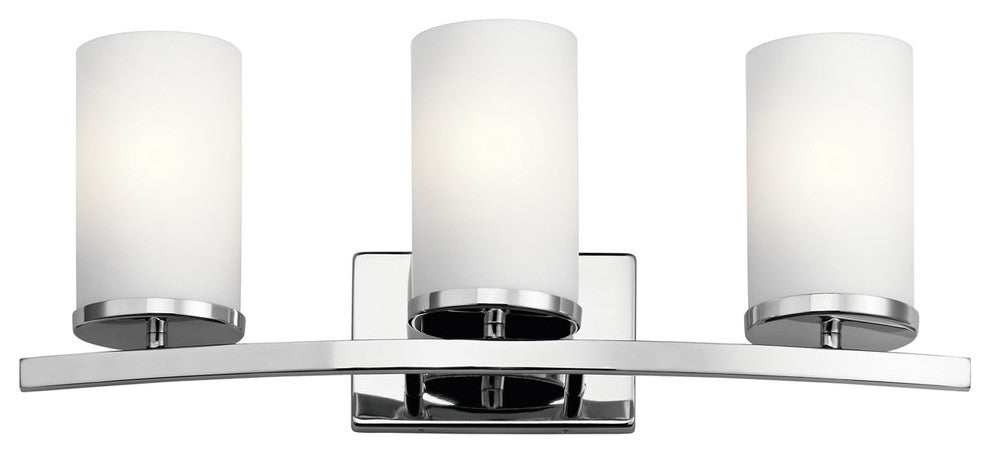 Crosby 3 Light Bathroom Vanity Light, Chrome