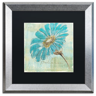 'Spa Daisies II' Silver Framed Canvas Art by Chris Paschke