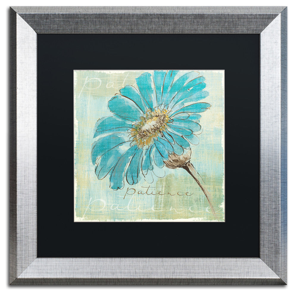 'Spa Daisies II' Silver Framed Canvas Art by Chris Paschke