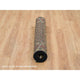 Asphalt Black 175 KPSI 100% Wool Hand Knotted Herrita Design Rug, 4'1"x5'9"