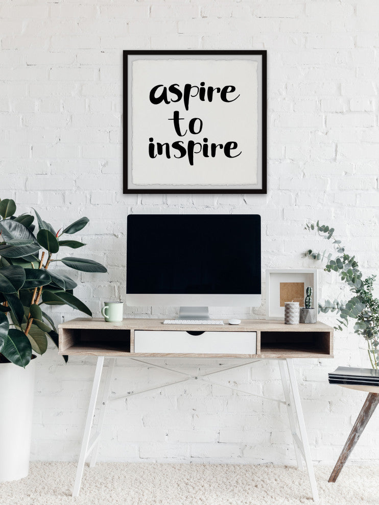 "Aspire to Inspire II" Framed Painting Print, 32x32