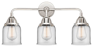 Small Bell Bath Vanity Light, Polished Chrome, Clear, Clear