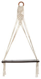 Nearly Natural 7120 25x16 Macrame Wall Hanging With Wooden Shelf