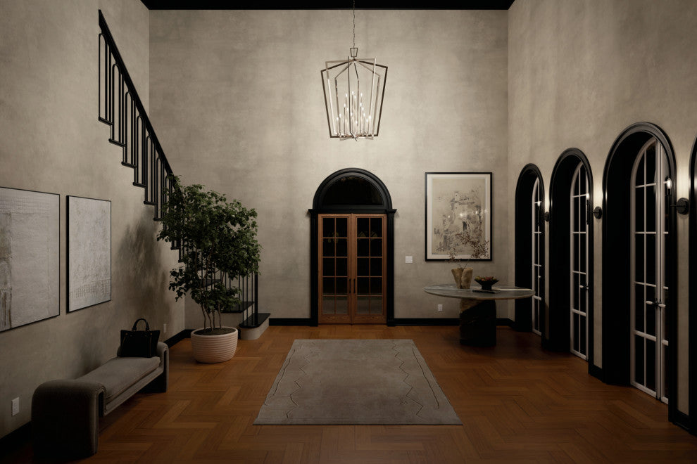 Kichler Abbotswell 49" 16 Light Foyer Pendant, Polished Nickel, 43499PN