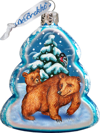 Scenic Glass Ornament Beach Bum, Set of 3