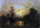 Johan Barthold Jongkind Canal in Holland Premium Canvas Print