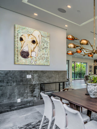 "Greyhound Pop Art II" Painting Print on Wrapped Canvas