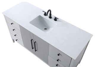 Home Living 60" Single Bathroom Vanity, Grey
