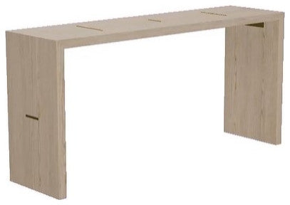 Maxwell 60" Console Table, Finish: Dove, Brushed Nickel