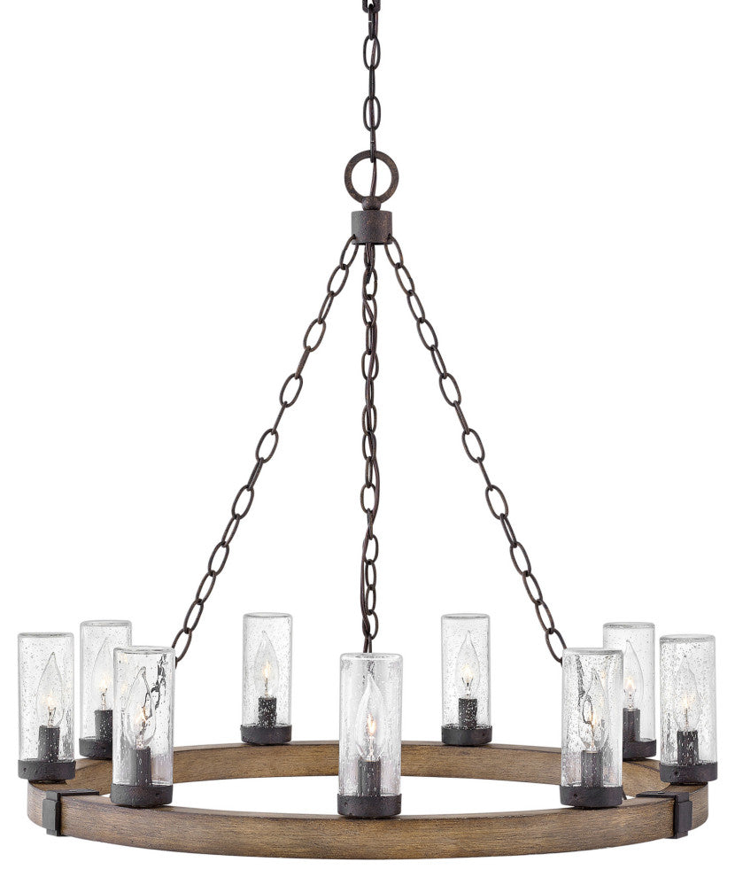 Hinkley Lighting 29208 Sawyer 120v 9 Light 30"W Outdoor Wrought - Sequoia