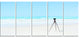 "Digital Camera And Tripod On Beach" Landscape Wall Art Print, 5 Panels, 60"x28"