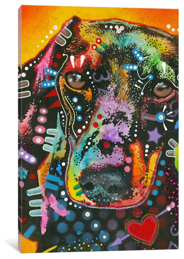 "Brilliant Dachshund" by Dean Russo, 18x12x1.5"