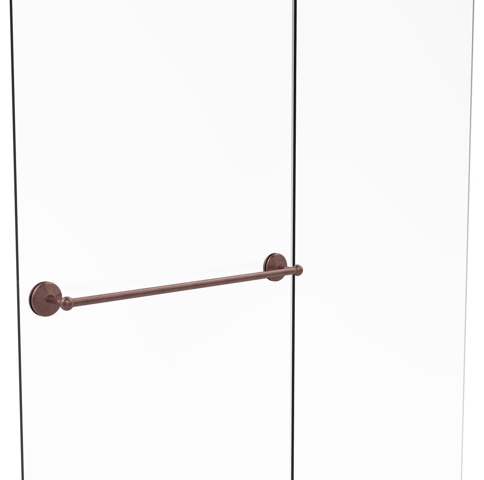 Monte Carlo 30" Shower Door Towel Bar, Antique Copper
