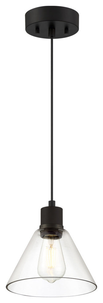 Access Lighting 63140LEDD/CLR Port Nine 8"W LED Mini Pendant - Matte Black