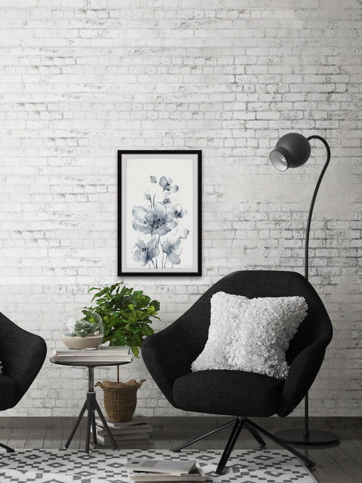 "Melting White Poppies" Framed Painting Print