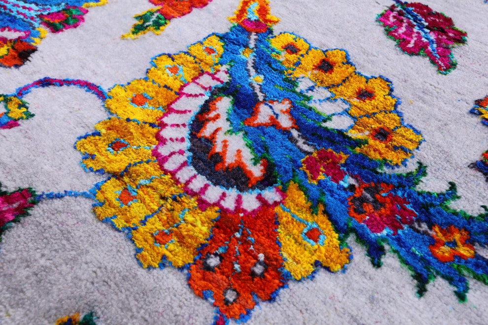 9' 10" X 14' 4" Persian Handmade Wool & Silk Rug - Q15571