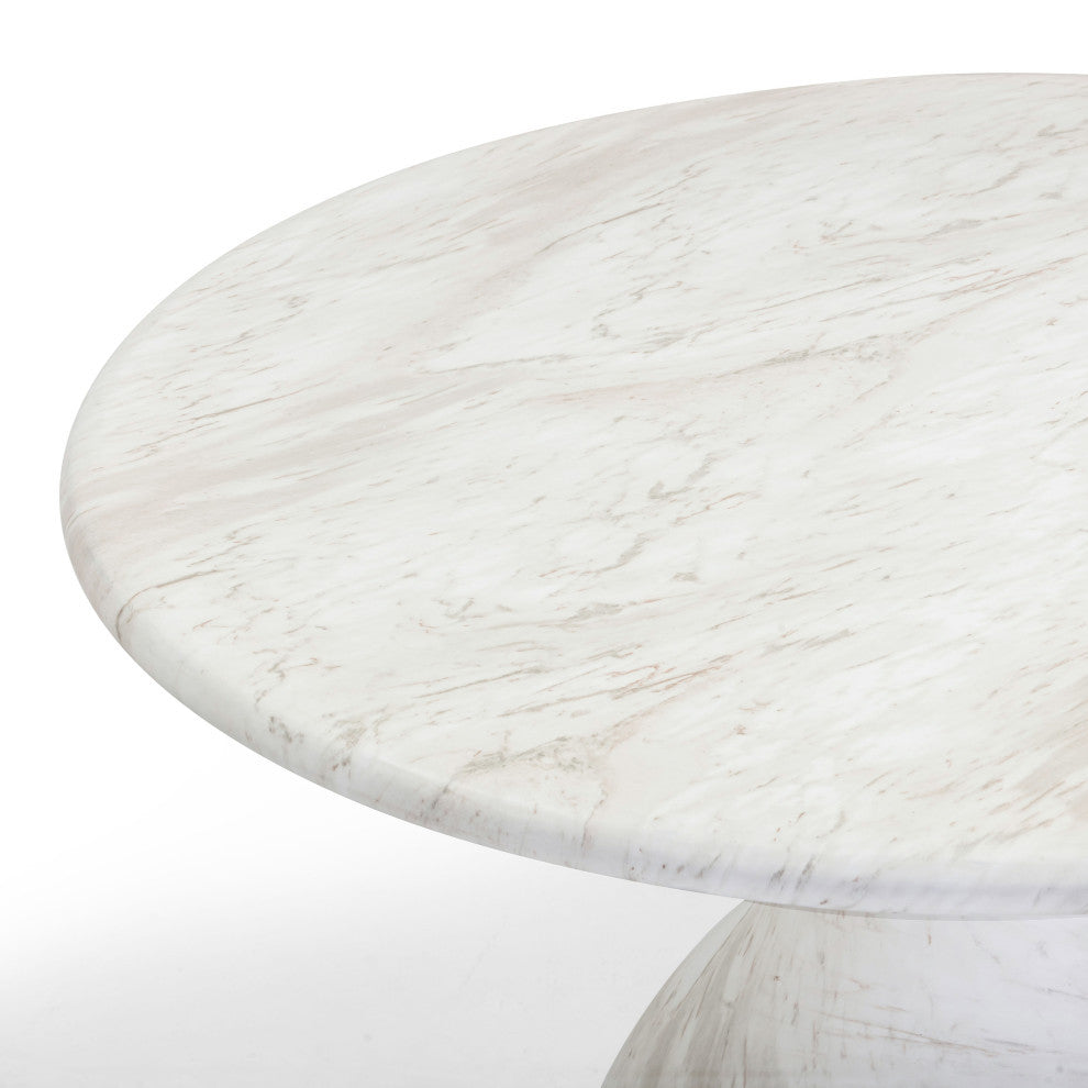 Smooch Indoor/Outdoor Dining Table, White, 47"