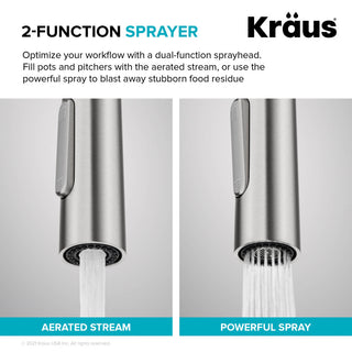 Oletto Pull-Down 1-Hole Kitchen Faucet, Spot Free Stainless Steel