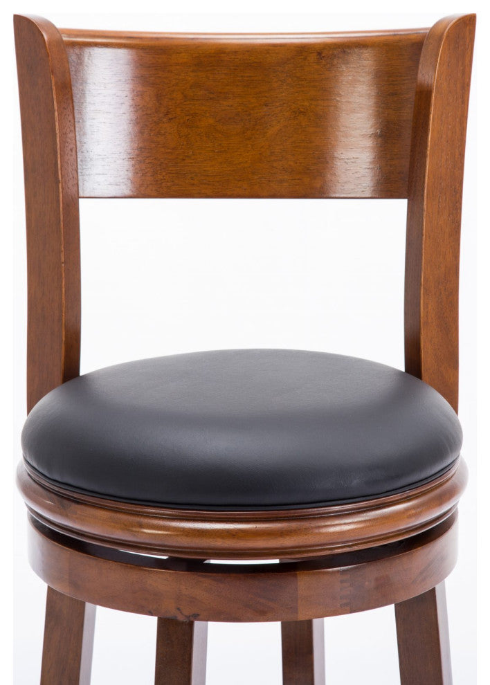 Palmetto Swivel Bar Stool, 29", Walnut