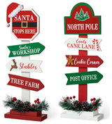 2-Piece Set Christmas Wooden Sign Table Decor
