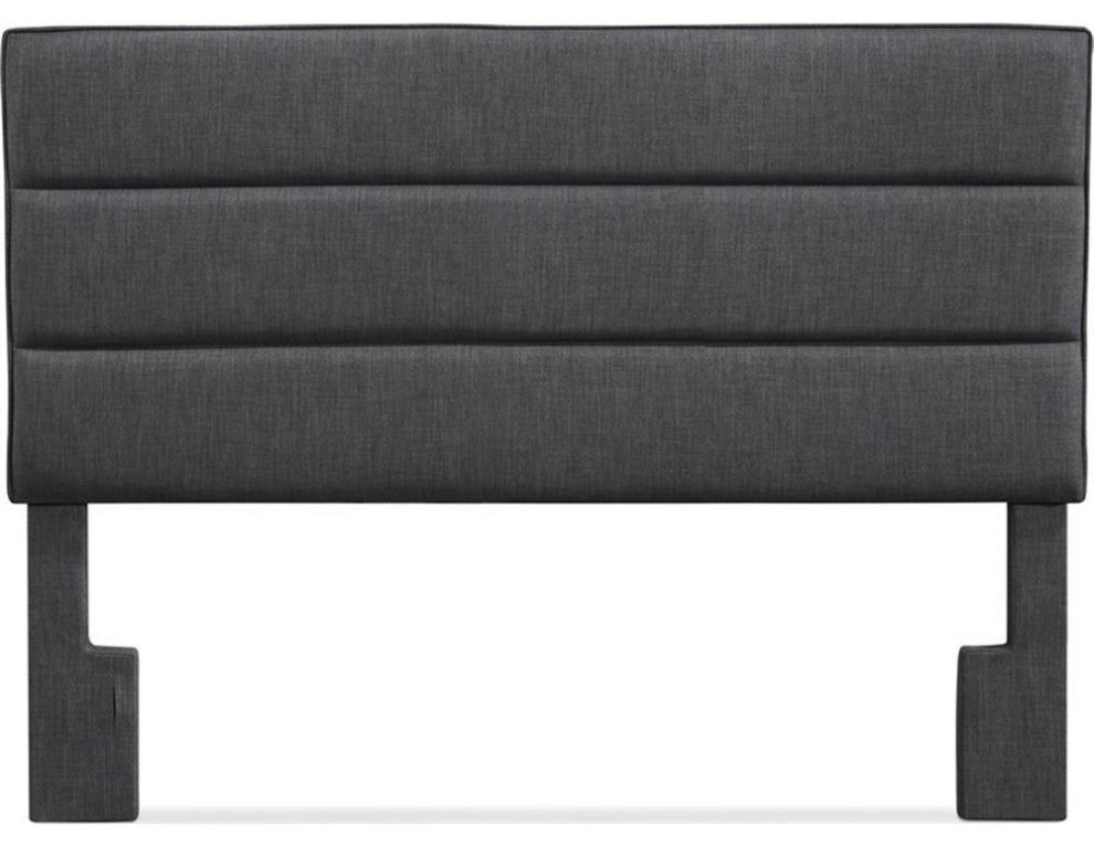 Serta Palisades Queen Upholstered Headboard in Charcoal Gray