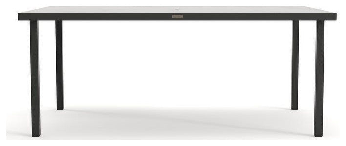 Jasper 44" x 73" Rectangle Dining Table, Textured Pewter