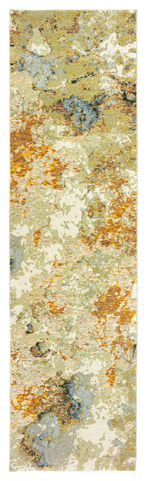 Elements Alabaster Gold/Beige Area Rug, 2'3"x8'