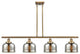 Innovations 916-4I-BB-G78 4-Light Island Light, Brushed Brass