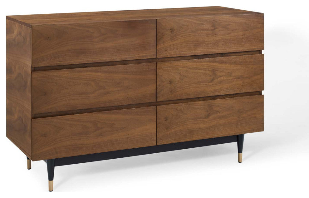 Caima 6-Drawer Dresser Walnut