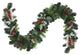 Unlit Frost Decorated Garland 102 Tips, 6'