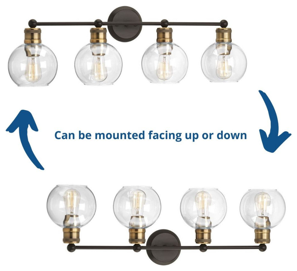 Hansford Collection 4-Light Bath and Vanity, Antique Bronze