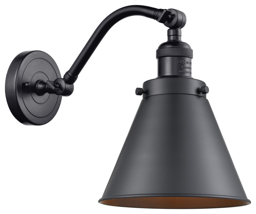 INNOVATIONS LIGHTING 515-1W-BK-M13-BK Appalachian 1 Light Sconce