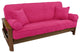 Solid Microsuede Full Futon Cover Set, Bery Berry