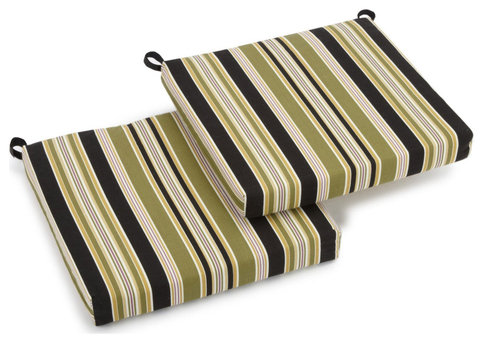 20"x19" Spun Polyester Chair Cushion, Set of 2, Eastbay Onyx