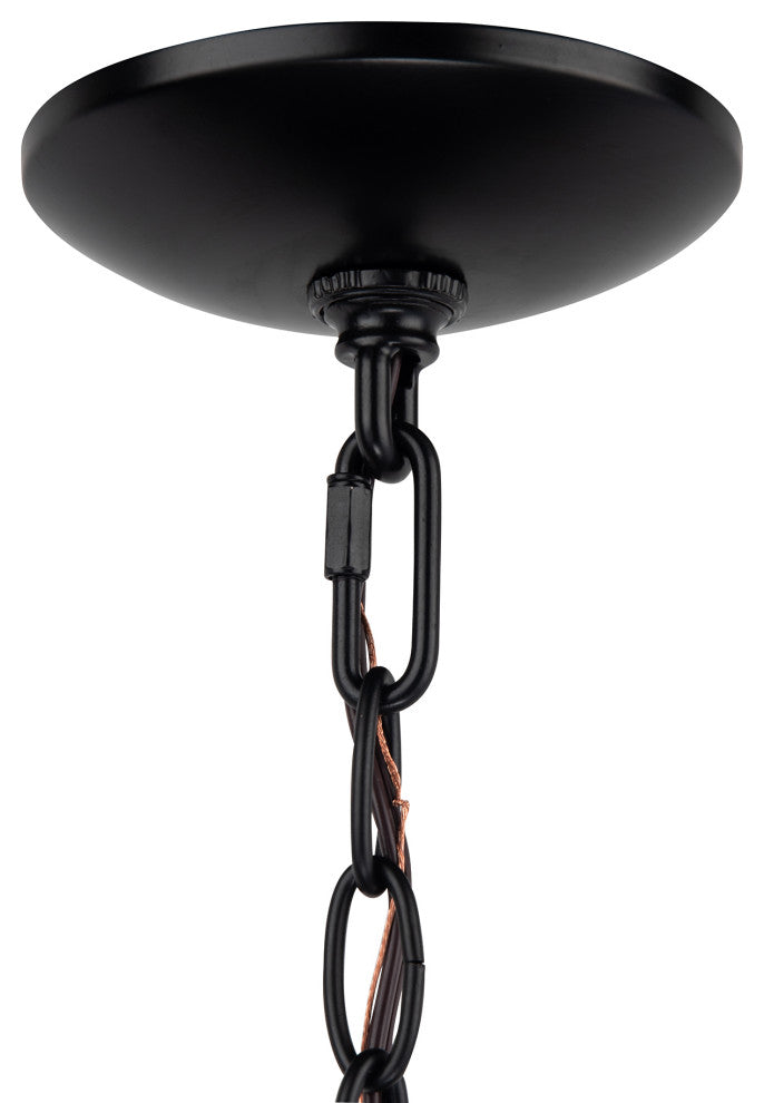 1-Light Rustic Metal Pendant