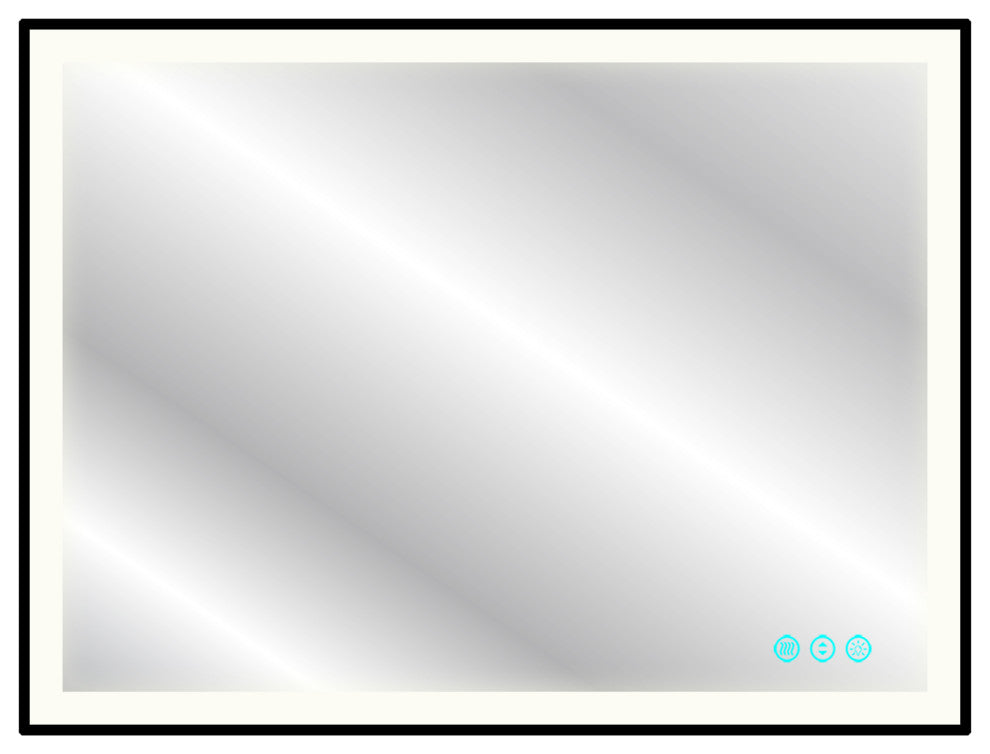 Black Frame Wall Mounted backlit LED Bathroom Vanity Mirror(48"W X 36"H )