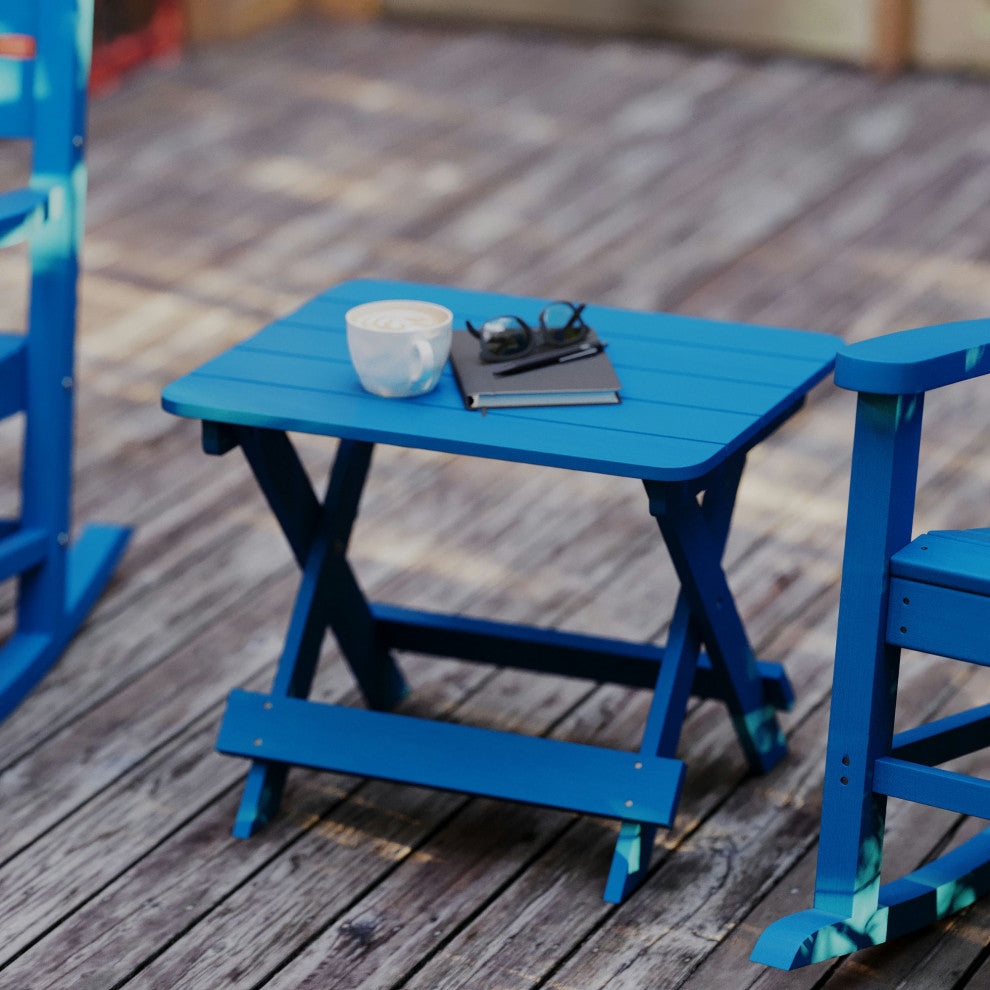 Halifax All-Weather Adirondack Side Table, Blue