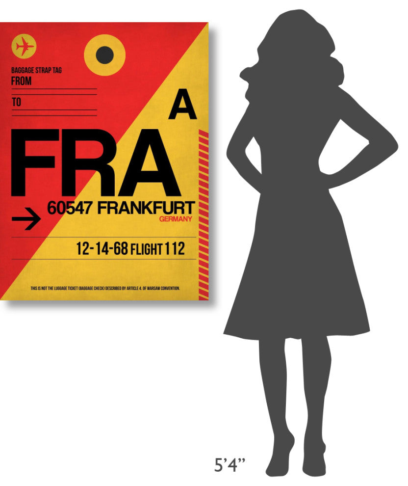 "FRA Frankfurt Luggage Tag 2" Fine Art Print